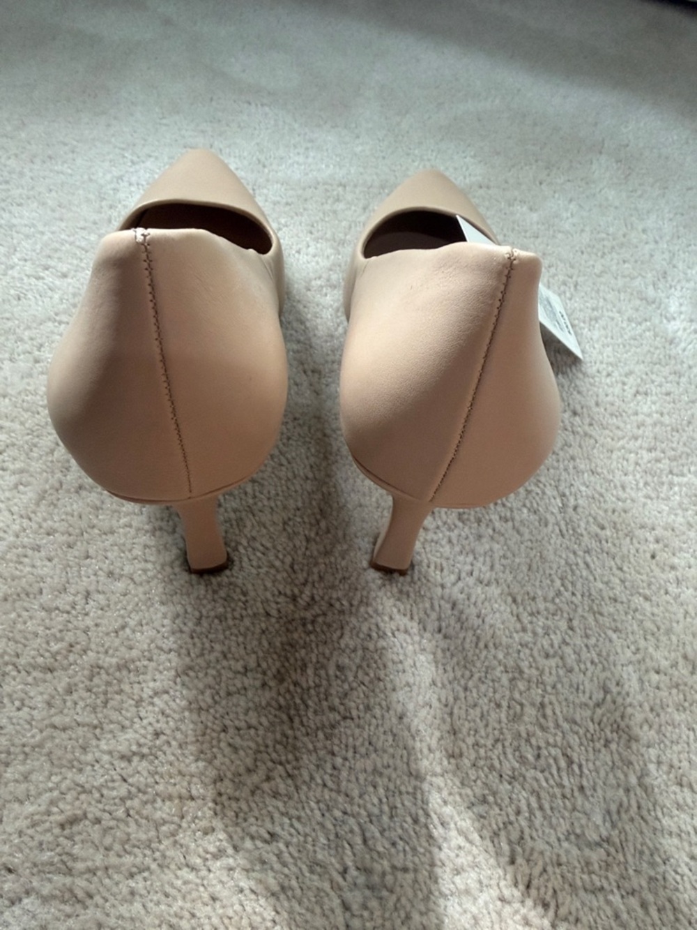 Pointed Toe Nude Pumps - Picture 5 of 8